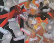 micro 7/2, 80x100 2007, Oel und Acryl auf Leinwand